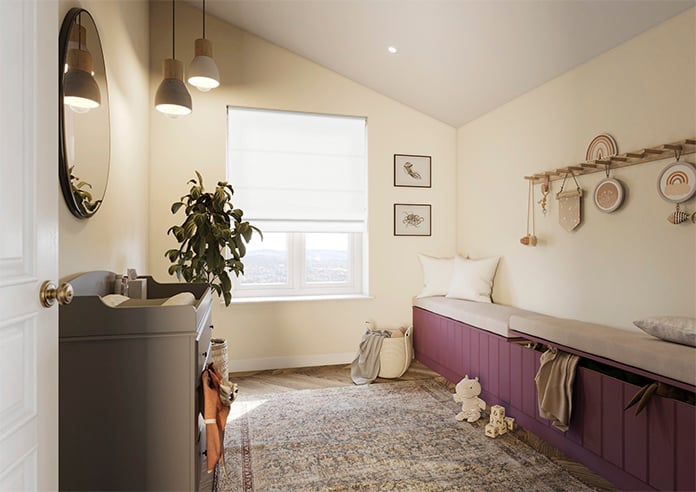 Medina, White - Twist&Fit Roman Blind - Image 7